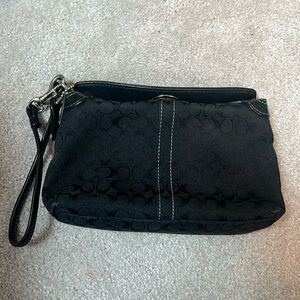 Coach black small wristlet